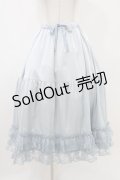 axes femme Kawaii / レースフリルペチスカート M サックス H-25-11-07-1040-AX-SK-NS-ZH