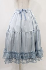 axes femme kawaii / レースフリルペチスカート M サックス H-25-11-07-1040-AX-SK-NS-ZH