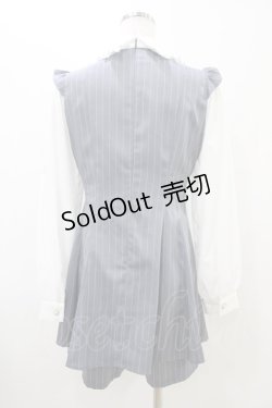 画像2: Ank Rouge / Bigリボンストライプコンビネゾン M グレー H-25-11-07-1042-CA-OP-NS-ZH