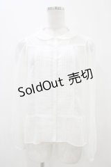 Franche Lippee / ピンタックブラウス M オフ H-25-11-07-1045-LO-BL-NS-ZH