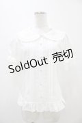 lolitime（海外ロリータブランド） / 刺繍衿ブラウス M オフ H-25-11-07-1046-0-BL-NS-ZH