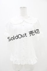 lolitime（海外ロリータブランド） / 刺繍衿ブラウス M オフ H-25-11-07-1046-0-BL-NS-ZH