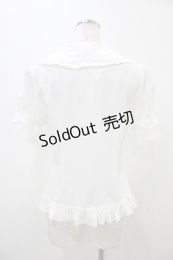 画像2: lolitime（海外ロリータブランド） / 刺繍衿ブラウス M オフ H-25-11-07-1046-0-BL-NS-ZH