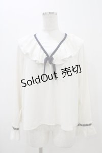 Fi.n.t / パイピングリボンラッフルカラーブラウス Free OFFWHITE H-25-11-07-1048-CA-BL-NS-ZH