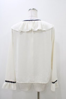 画像2: Fi.n.t / パイピングリボンラッフルカラーブラウス Free OFFWHITE H-25-11-07-1048-CA-BL-NS-ZH