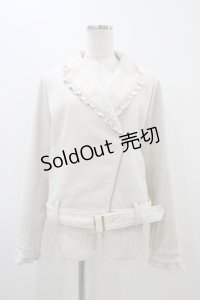 axes femme POETIQUE / スエードフリルライダースJK M ベージュ H-25-11-07-1050-AX-JA-NS-ZH