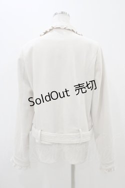 画像2: axes femme POETIQUE / スエードフリルライダースJK M ベージュ H-25-11-07-1050-AX-JA-NS-ZH