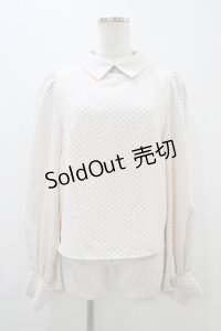 An MILLE / ドットブラウス Free ピンク H-25-11-07-1051-EL-BL-NS-ZH