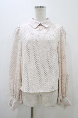 画像1: An MILLE / ドットブラウス Free ピンク H-25-11-07-1051-EL-BL-NS-ZH