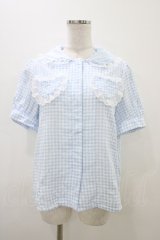 Nile Perch / ギンガムチェックブラウス Free サックス H-25-11-07-1053-LO-BL-NS-ZH