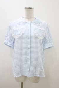 Nile Perch / ギンガムチェックブラウス Free サックス H-25-11-07-1053-LO-BL-NS-ZH