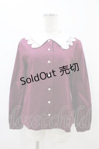 mayla classic / Laprinp girls' schoolレース襟ブラウス Free ボルドー H-25-11-07-1054-0-BL-NS-ZH
