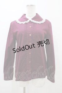 mayla classic / Laprinp girls' schoolピンタックブラウス Free ボルドー H-25-11-07-1055-0-BL-NS-ZH