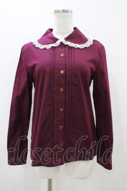 画像1: mayla classic / Laprinp girls' schoolピンタックブラウス Free ボルドー H-25-11-07-1055-0-BL-NS-ZH