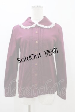 画像1: mayla classic / Laprinp girls' schoolピンタックブラウス Free ボルドー H-25-11-07-1055-0-BL-NS-ZH