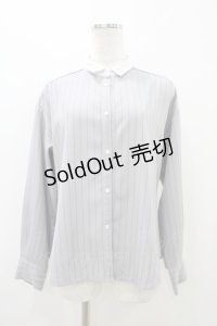 an another angelus / 角衿シャツブラウス Free GRAY×WHITE H-25-11-07-1057-CA-BL-NS-ZH