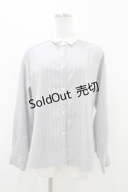 画像1: an another angelus / 角衿シャツブラウス Free GRAY×WHITE H-25-11-07-1057-CA-BL-NS-ZH