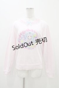 Nile Perch / 女の子プリントトレーナー Free ピンク H-25-11-07-1058-LO-TO-NS-ZH