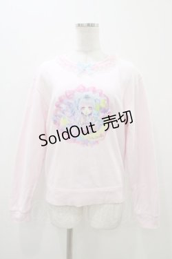 画像1: Nile Perch / 女の子プリントトレーナー Free ピンク H-25-11-07-1058-LO-TO-NS-ZH