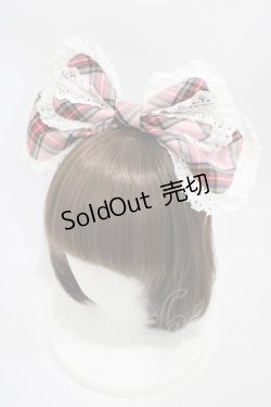 画像1: BABY,THE STARS SHINE BRIGHT / タータンチェックリボンカチューシャ  ピンク H-25-11-07-1009-BA-AC-NS-ZH