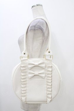 画像1: axes femme kawaii / ツインリボンラウンドハンドバッグ  オフ H-25-11-07-1015-AX-BG-NS-ZH