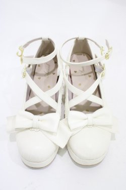 画像4: Amavel / ファーぽんリボン付クロスパンプス L オフ H-25-11-07-1001-CA-SH-NS-ZH