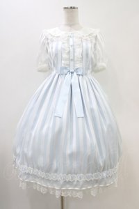 Angelic Pretty / Vintage Tulleワンピース Free サックス H-25-11-07-1019-AP-OP-NS-ZH