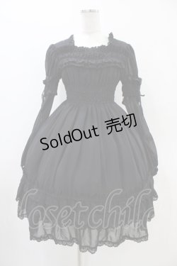 画像1: BABY,THE STARS SHINE BRIGHT / トリアノンシフォンワンピース Free ブラック H-25-11-07-1020-BA-OP-NS-ZH