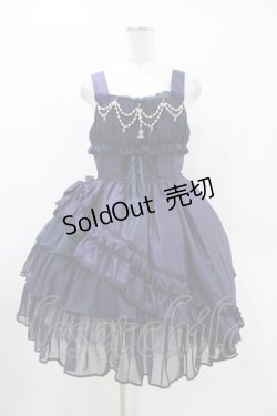 画像1: ALICE and the PIRATES / ギャザーシフォンジャンパースカート Free ネイビー H-25-11-07-1021-PA-OP-NS-ZH