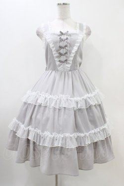 画像1: axes femme kawaii / プチリボンジャンパースカート M グレー H-25-11-07-1022-AX-OP-NS-ZH