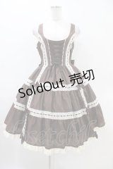 metamorphose / 木漏れ日のトロイメライ ティアードジャンパースカート サイズ1 ブラウン H-25-11-07-1023-ME-OP-NS-ZH