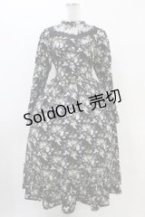 Kurumi Collaboration / KRハナジゴスリーブワンピース M ブラック H-25-11-07-1024-0-OP-NS-ZH