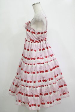 画像2: Shirley Temple / チェリースカラップレースプリントジャンパースカート  ピンク H-25-11-07-006-ET-OP-KB-ZH