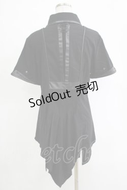 画像3: Ozz Croce / ダブルカラー刺繍ブラウス  黒 H-25-11-07-053-OO-BL-KB-ZH