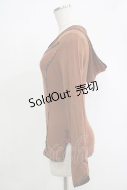 画像2: Ozz oneste / ジャガードパイピングプルパーカー  茶 H-25-11-07-054-OO-TO-KB-ZH