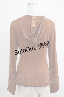 画像3: Ozz oneste / ジャガードパイピングプルパーカー  茶 H-25-11-07-054-OO-TO-KB-ZH