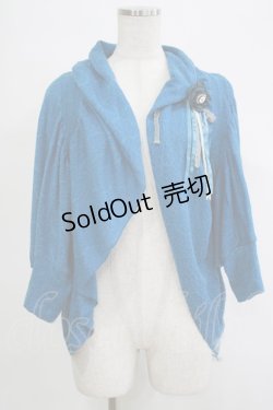 画像1: OZZ ANGELO / レース切替ドルマンボレロ  ブルー H-25-11-07-056-OO-TO-KB-ZH