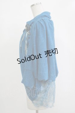 画像2: OZZ ANGELO / レース切替ドルマンボレロ  ブルー H-25-11-07-056-OO-TO-KB-ZH