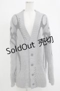REFLEM / トライバルニットカーディガン  グレー H-25-11-07-057-PU-TO-KB-ZH