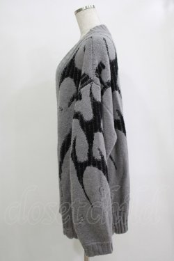 画像2: REFLEM / トライバルニットカーディガン  グレー H-25-11-07-057-PU-TO-KB-ZH
