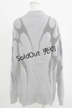 画像3: REFLEM / トライバルニットカーディガン  グレー H-25-11-07-057-PU-TO-KB-ZH