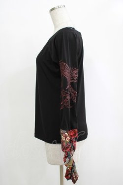 画像2: Qutie Frash / オフショルインナー  黒×赤 H-25-11-07-059-QU-TO-KB-ZH