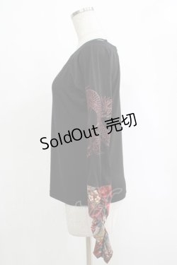 画像2: Qutie Frash / オフショルインナー  黒×赤 H-25-11-07-059-QU-TO-KB-ZH