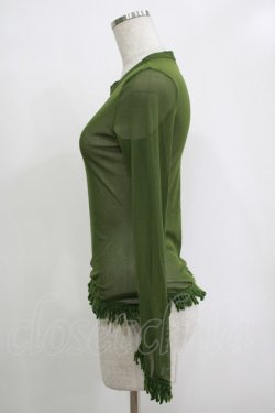 画像2: Jean Paul GAULTIER / 裾フリンジシアーカットソー 40 緑 H-25-11-07-061-GO-TO-KB-ZH