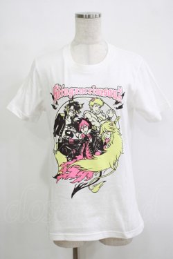 画像1: LISTEN FLAVOR / シンガンクリムゾンズの深紅色の心眼でこの澱んだ世界を見続ケル。Tシャツ M ホワイト H-25-11-07-063-PU-TO-KB-ZH