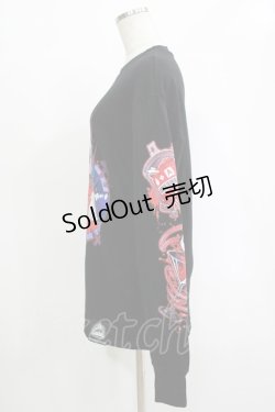 画像2: invasion club / SUSU＆ドラキュリタLONG TEE＆PIN  ブラック H-25-11-07-064-PU-TO-KB-ZH
