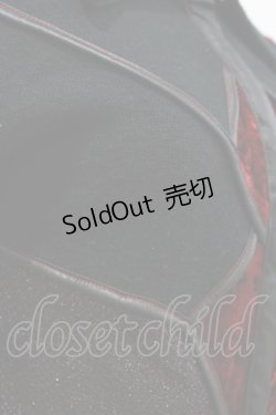 画像4: Ozz On / 異素材切替ニットソーシャツ  黒×赤 H-25-11-07-065-OO-BL-KB-ZH