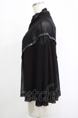 画像2: Ozz Croce / レイヤード風ノースリーブトップス  赤×黒 H-25-11-07-066-OO-TO-KB-ZH