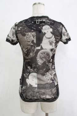 画像3: OZZ STOCK / 総柄メッシュトップス  黒 H-25-11-07-068-OO-TO-KB-ZH