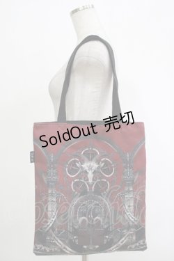 画像2: OZZ ANGELO / ワルプルギスの夜トートバッグ  ボルドー H-25-11-07-070-OO-BG-KB-ZH